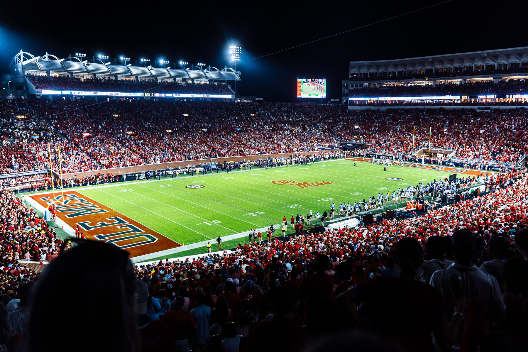 Vaught-Hemingway Stadium at capacity, Ole Miss versus LSU.