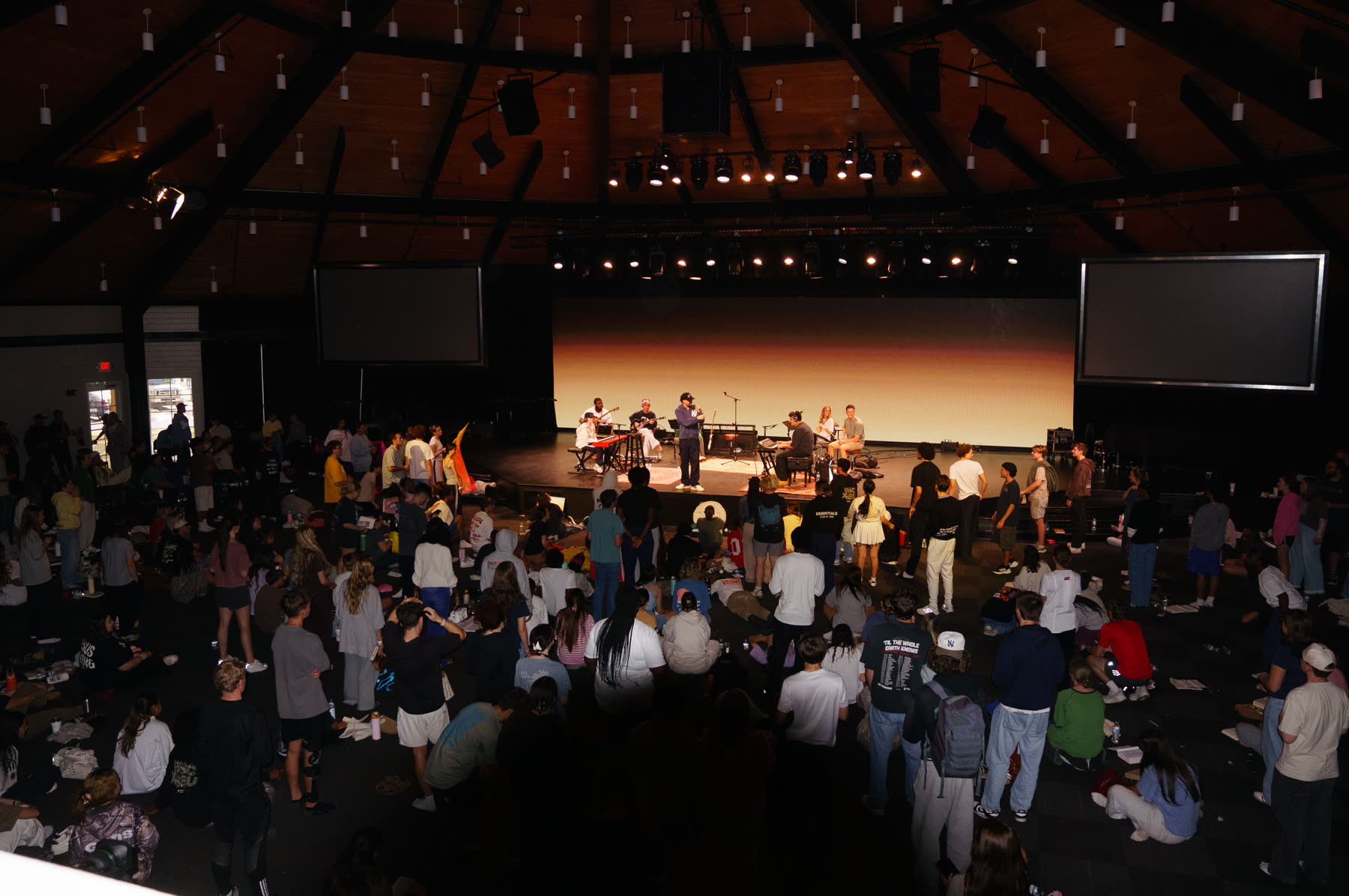A full auditorium at Southeastern University during the February 2026 revival.